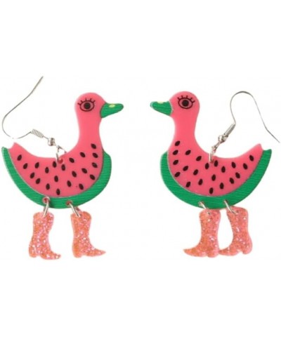 Creative Acrylic Funny Lemon Watermelon Duck Earrings Animal Boot Earrings Statement Cartoon Animals Dangle Earrings for Wome...
