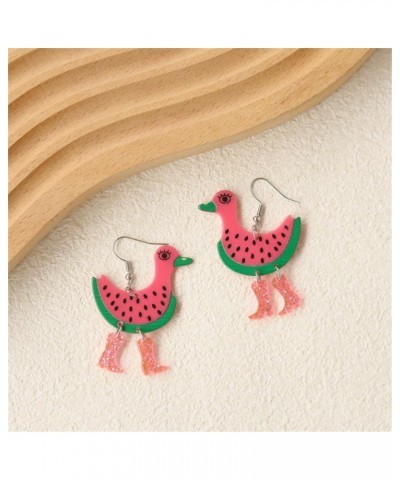 Creative Acrylic Funny Lemon Watermelon Duck Earrings Animal Boot Earrings Statement Cartoon Animals Dangle Earrings for Wome...