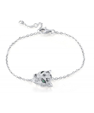 925 Sterling Silver Bracelet for Women [C]White Panther 2 $15.36 Bracelets