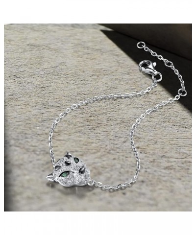 925 Sterling Silver Bracelet for Women [C]White Panther 2 $15.36 Bracelets