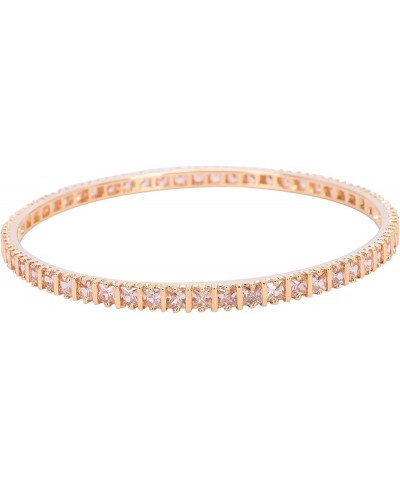 CZ Zirconia Gold Tone Red White Diamond Elegant Bollywood Indian Bangles Jewelry Women Champagne 2.4 Inches $11.76 Bracelets