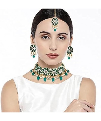 Indian Traditional Jewellry Set For Women Green 8 $20.99 Jewelry Sets