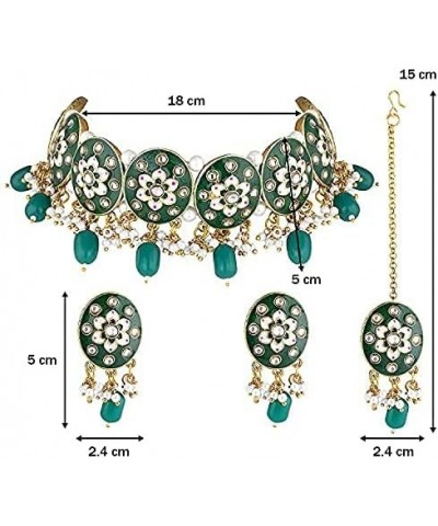 Indian Traditional Jewellry Set For Women Green 8 $20.99 Jewelry Sets