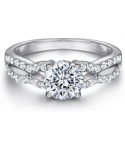 10K 14K 18K Gold Moissanite Wedding Ring Sets for Women Round Cut Moissanite Engagement Ring Bridal Set Style 3 $58.50 Sets