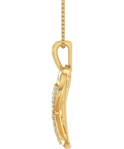 Diamond Initial Letter Pendant Necklace in 10K Yellow Gold (with Silver Chain) - IGI Certified R $52.20 Necklaces