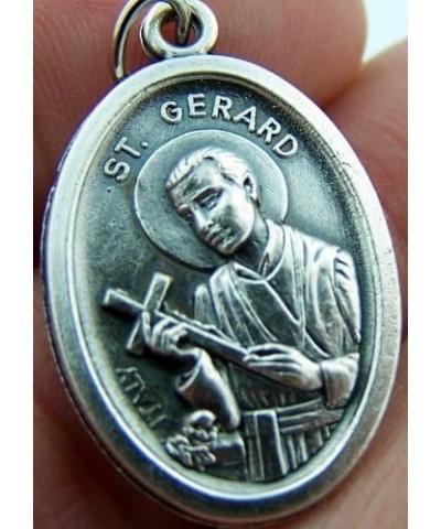 Silver Toned Base Catholic Saint 3rd Class Piece of Cloth Relic Medal, 1 Inch Saint Gerard $9.94 Pendants