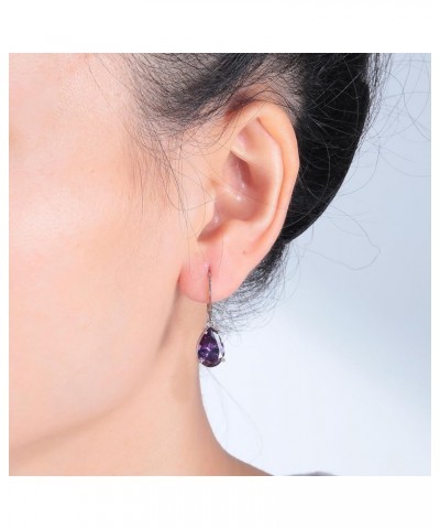 Leverback Dangle Drop Earrings for Women Girls 14K White/Gold Plated Teardrop Earrings Cubic Zircon Hanging Lever Earrings Fa...