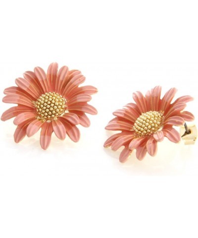 Daisy Flower Drop Earrings Dogwood Petal Big Flower Earrings for Girls Women Pink $14.70 Earrings