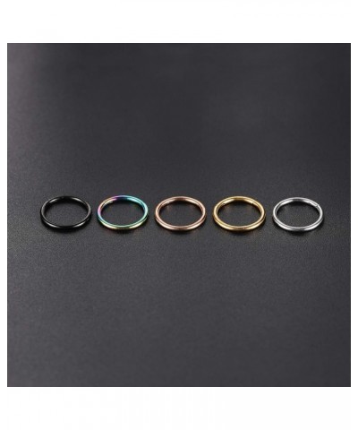 316L Surgical Steel Hinged Nose Rings Hoop 20G 18G 16G 14G 12G 10G 8G 6G Seamless Piercing Rings for Nose Septum Cartilage He...