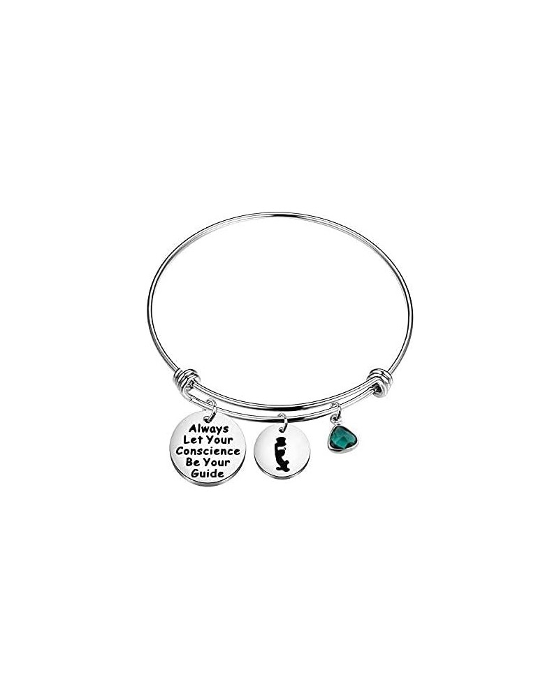 Always Let Your Conscience Be Your Guide Keychain Jiminy Cricket Quote Keychain Motivation Gift Bracelet $9.97 Pendants