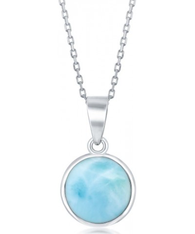 Sterling Silver Larimar Blue Necklace for Women - Natural Larimar Jewelry - Beautiful Blue Larimar Stones - Larimar Necklace ...