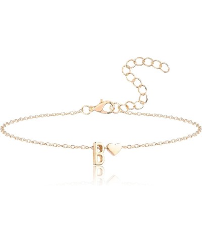 14K Gold Initial Bracelets Personalized Trendy Name Link Bracelets Cute Simple Letter Jewelry Gifts for Women Teen Girls Kids...