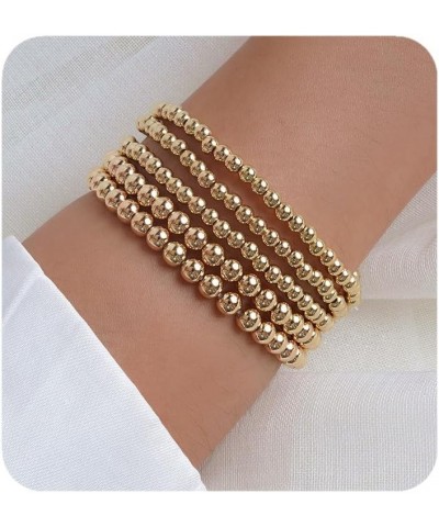 14K Gold Plated Beaded Bracelets Elastic Rope Bracelet for Women and Girls Style 2 acrylic $6.35 Bracelets