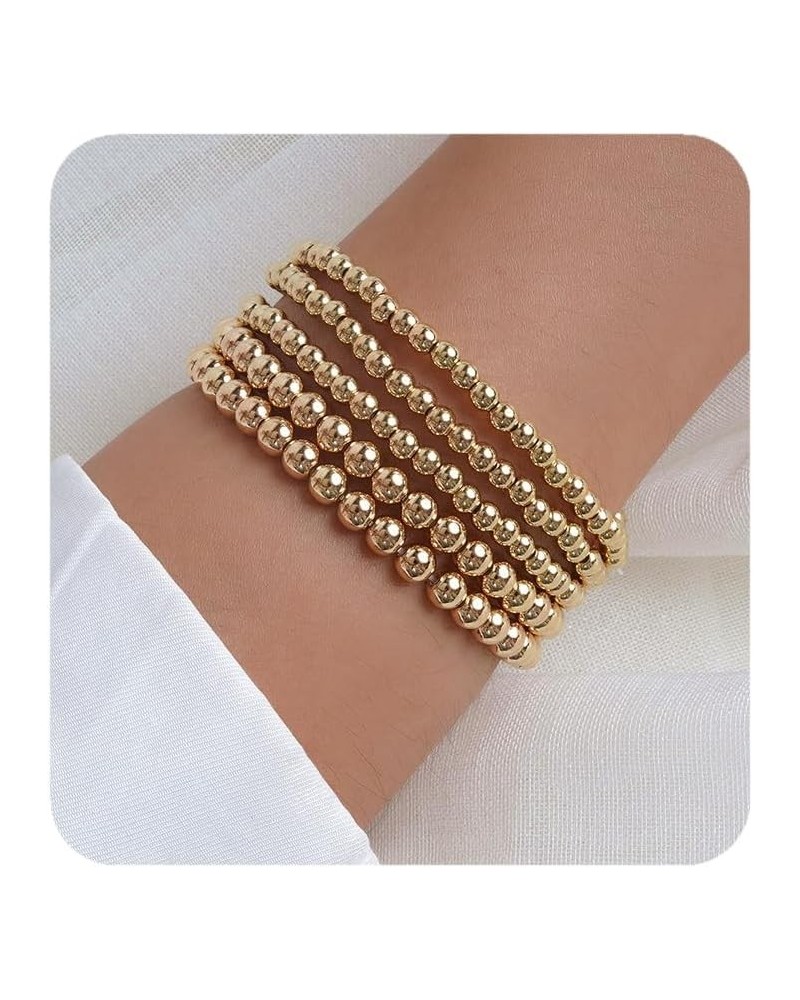 14K Gold Plated Beaded Bracelets Elastic Rope Bracelet for Women and Girls Style 2 acrylic $6.35 Bracelets