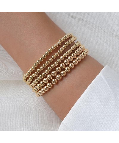 14K Gold Plated Beaded Bracelets Elastic Rope Bracelet for Women and Girls Style 2 acrylic $6.35 Bracelets