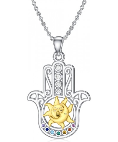 S925 Sterling Silver Amulet Necklace St Michael/Saint Christopher/Compass/Wolf Necklace Protection Pendant Jewelry Christmas ...