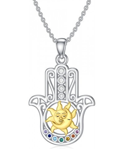 S925 Sterling Silver Amulet Necklace St Michael/Saint Christopher/Compass/Wolf Necklace Protection Pendant Jewelry Christmas ...