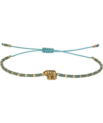 Elephant Strand Bracelets Friendship Beaded Bracelet Charm Bracelets For Women Oliver Green 18G $9.87 Bracelets