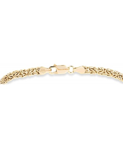 Italian 18K Gold Over Silver 4mm Flat Byzantine Link Chain Bracelet for Women, 925 Italy Length 8 Inches $17.59 Bracelets