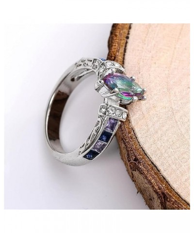 Cubic Zirconia Rings for Women Vintage Gothic Engagement Anniversary Promise Mother's Day Jewelry Gifts multicolour 7 $3.80 R...