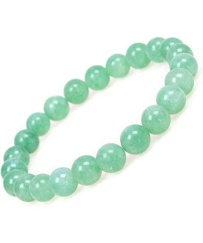 Featured Men Women 8mm Beads Bracelet Elastic Natural Stone Yoga Bracelet Bangle 6.7 Burmese Green Jade $6.00 Bracelets