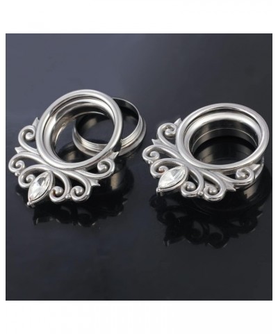 0g - 1"(8mm-25mm) Stainless Steel Heart Cool Snake Ear Piercing Ear Tunnels Gauges Plugs Stretcher Expander Body Jewelry 2PCS...