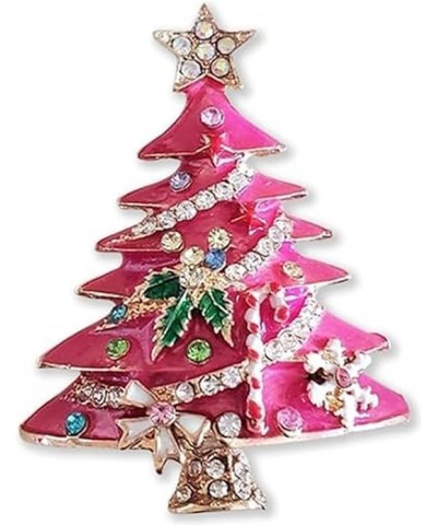 Christmas Tree Rhinestone Brooch,Enamel Pin Beautiful Sparkling Christmas Jewelry Pins for Women Girl Christmas $6.23 Brooche...