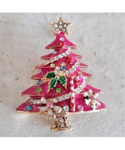 Christmas Tree Rhinestone Brooch,Enamel Pin Beautiful Sparkling Christmas Jewelry Pins for Women Girl Christmas $6.23 Brooche...