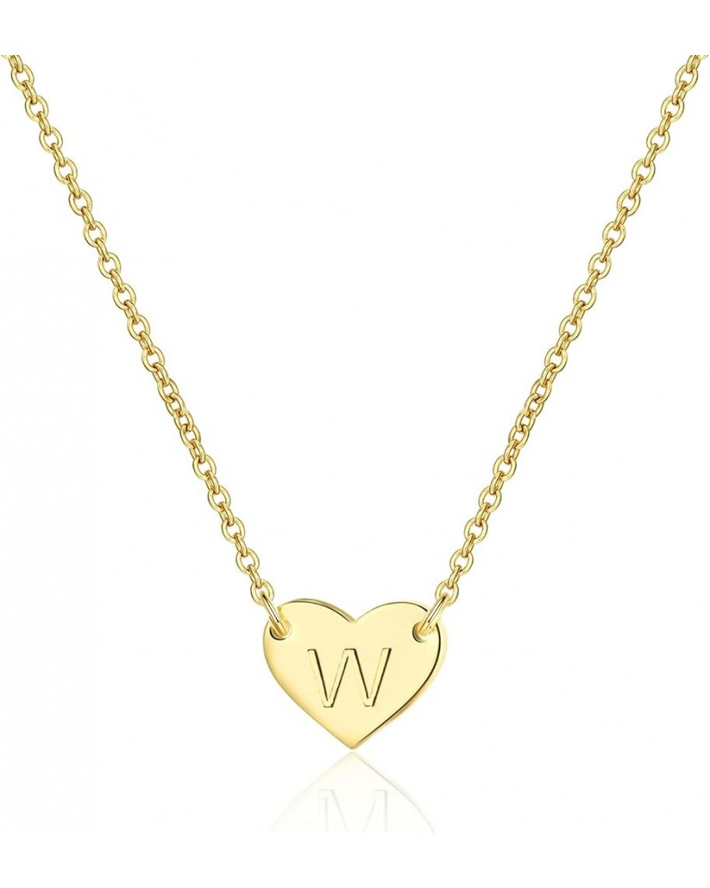 Initial Necklaces for Women Girls 14K Gold Plated Letter Necklace Cute Necklaces for Teen Girls Aesthetic Dainty Gold Heart N...