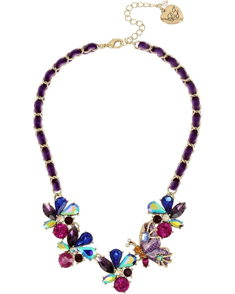 Butterfly Necklace One Size PURPLE $15.19 Necklaces