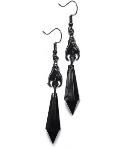 Gothic Dark Bat Dangle Drop Earrings Red Black Crystal Arrows Gems Earrings Punk Style Bat Animal Earrings Jewelry for Women ...