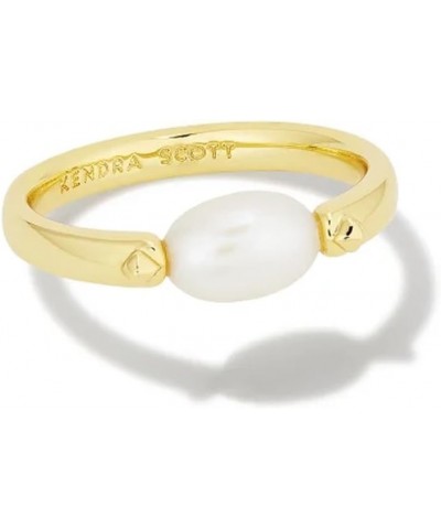Leighton Pearl Band Ring 7 GOLD - WHITE PEARL $21.22 Rings