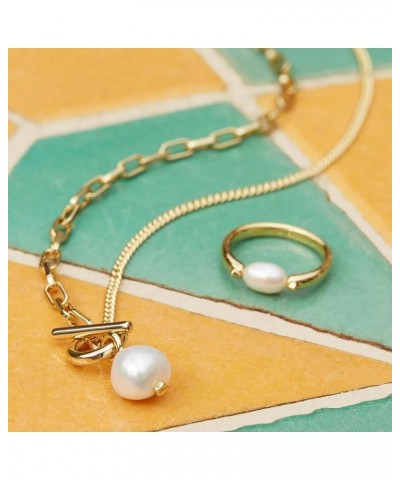 Leighton Pearl Band Ring 7 GOLD - WHITE PEARL $21.22 Rings