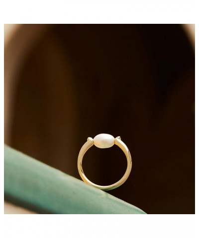 Leighton Pearl Band Ring 7 GOLD - WHITE PEARL $21.22 Rings