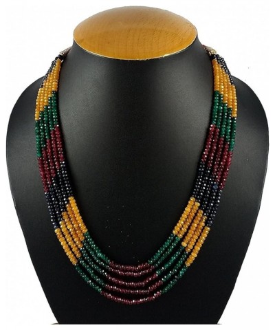 Multi color Quartz Beads Stone Strand Fashion Necklace Women Multi $12.00 Necklaces