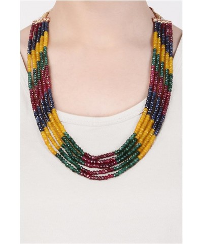 Multi color Quartz Beads Stone Strand Fashion Necklace Women Multi $12.00 Necklaces