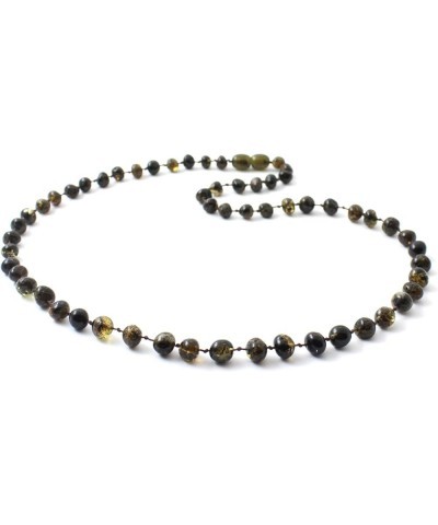 Baltic Amber Necklace for Adults (Women and Men) - 17.5 Inches Long - Polished Beads Green 25.5 Inches $14.74 Necklaces