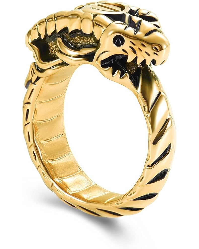 Ouroboros Cremation Urn Ring for Ashes Memorial Cremation Jewelry for Loved One Ashes Holder Keepsake Ring for Men Women Gold...