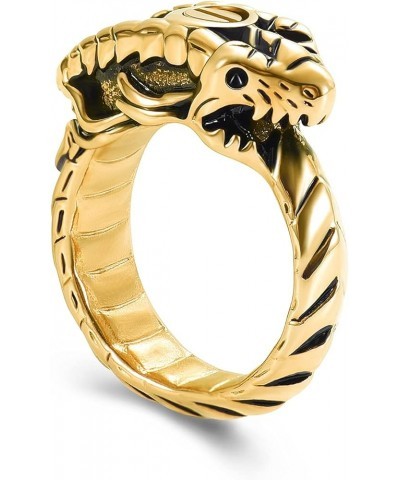 Ouroboros Cremation Urn Ring for Ashes Memorial Cremation Jewelry for Loved One Ashes Holder Keepsake Ring for Men Women Gold...