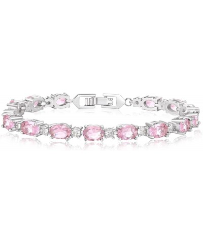 Wedding Bridal Stunnig Oval Cubic Zirconia Classic Tennis Bracelet for Women, Anniversary Birthday Christmas Jewelry Gift for...