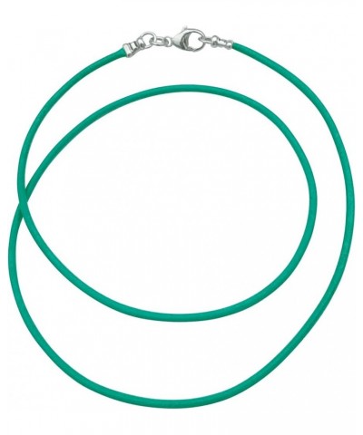 Sterling Silver 1.8mm Fine Turquoise Leather Cord Necklace 34.0 Inches $9.58 Necklaces