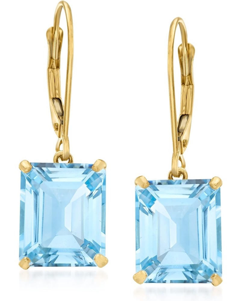 11.00 ct. t.w. Sky Blue Topaz Drop Earrings in 14kt Yellow Gold $93.00 Earrings