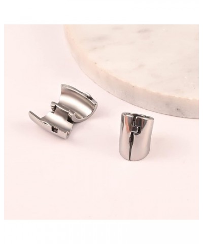 2PCS Click Ear Lobe Cuff Stainless Steel Plugs Ear Gauges Tunnels Piercing Expander Stretchers Fashion Body Jewelry 16mm(5/8"...