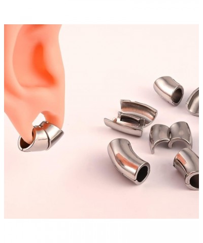 2PCS Click Ear Lobe Cuff Stainless Steel Plugs Ear Gauges Tunnels Piercing Expander Stretchers Fashion Body Jewelry 16mm(5/8"...