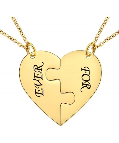 Personalized Puzzle Pieces Heart Shape Necklace/Kaychain for Love Best Friends Family Custom Name/Date Matching Pendant Set w...