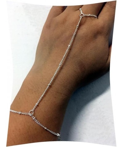 Simple Ring Bracelet Hand Chain for Women Girls Jewelry Pretty Dainty 2023300 Silver $6.88 Bracelets