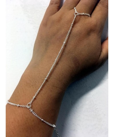 Simple Ring Bracelet Hand Chain for Women Girls Jewelry Pretty Dainty 2023300 Silver $6.88 Bracelets