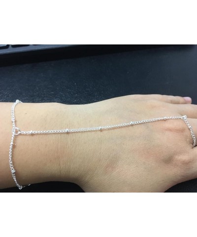 Simple Ring Bracelet Hand Chain for Women Girls Jewelry Pretty Dainty 2023300 Silver $6.88 Bracelets