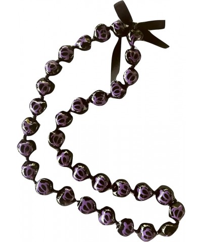 Kukui Nut Lei Necklace Purple Honu (Turtle) 32.0 Inches $9.53 Necklaces