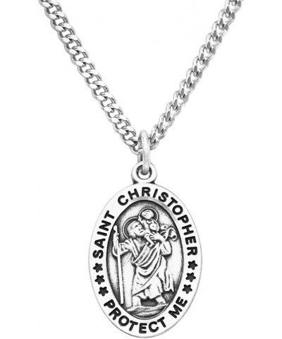 Women's Sterling Silver Saint Christopher Protect This Athlete Sports Medal Pendant Necklace, 18 Swim $33.15 Necklaces